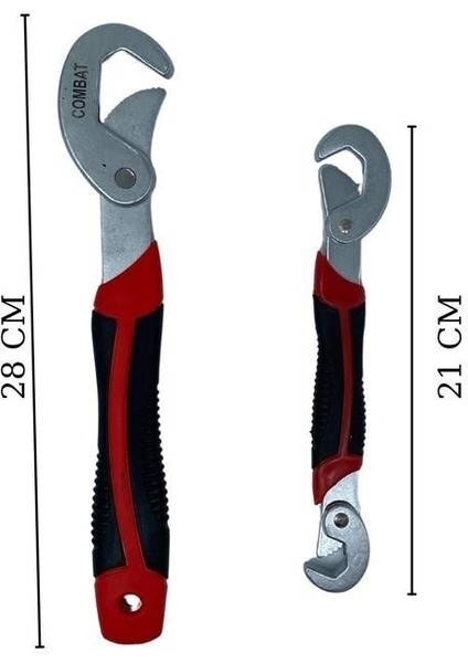 Buffer® Çok Fonksiyonlu Ergonomik Ayarlanabilir Büyük Küçük Akıllı Pense Anahtar 2li Set