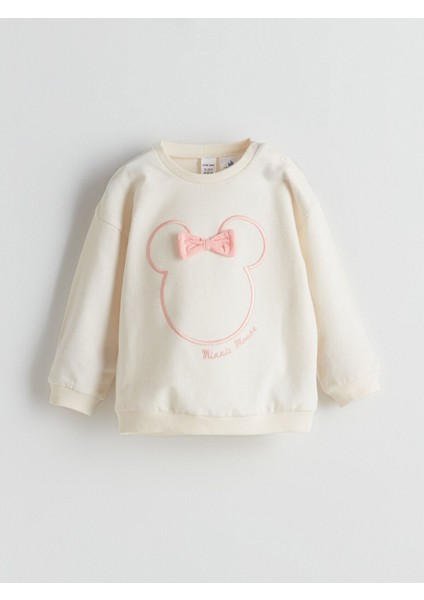 Bisiklet Yaka Uzun Kollu Minnie Mouse Baskılı Kız Bebek Pijama fiyatları