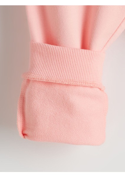 Bisiklet Yaka Uzun Kollu Minnie Mouse Baskılı Kız Bebek Pijama