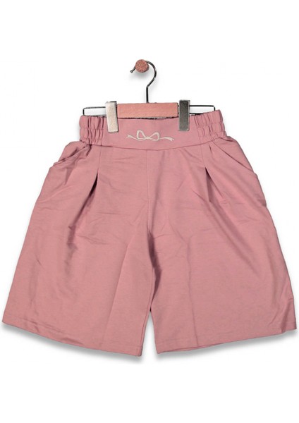 Kemer Nakışlı Önü Pileli Kız Şort