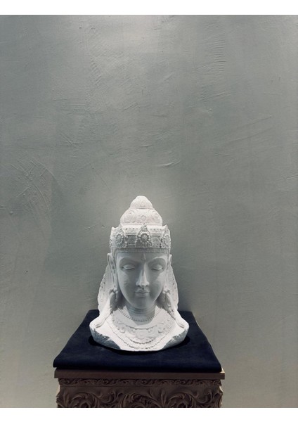 Hint Tanrıça Büstü 45×30 cm | Spiritüel Polyester Heykel | Meditasyon & Yoga Dekor | Doğu Felsefesi Bibloları | Lamazıf