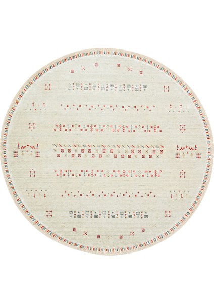 Milas 06 Beıge Q Uşaklı Kadınların Yoğun El Emeği ile Dokuduğu %100 Doğal Tencel Tezgah Halısı