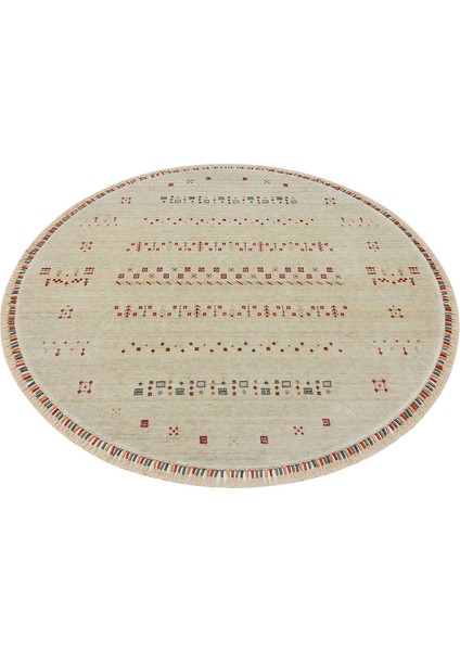 Milas 06 Beıge Q Uşaklı Kadınların Yoğun El Emeği ile Dokuduğu %100 Doğal Tencel Tezgah Halısı