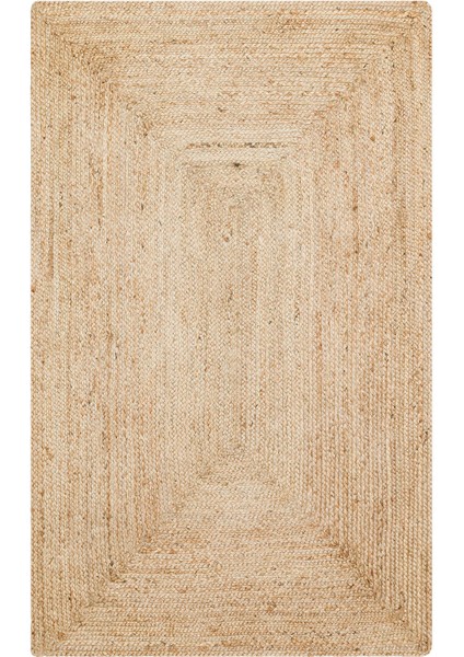 Maldiv 10 Natural Jüt %100 El Dokuma Hasır Halı Antre, Hol, Balkon, Oturma Odası Halısı