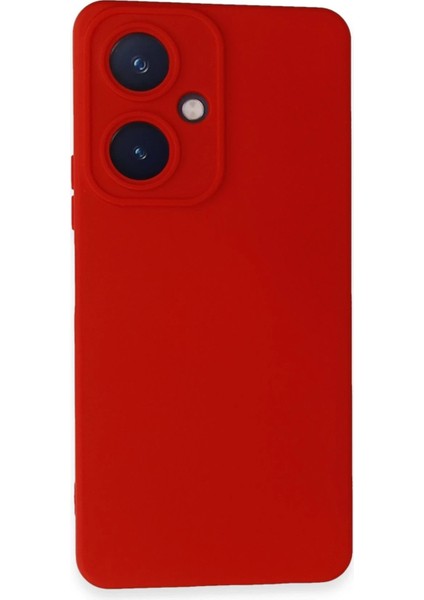 MYT09 Vivo Y27 Kılıf Nano Içi Kadife Silikon - Kırmızı
