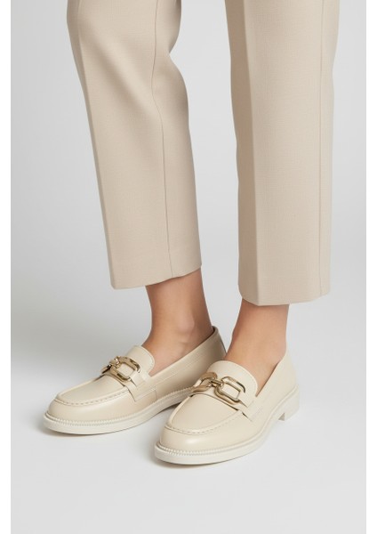Uzero Loafer Kadın Ayakkabı Kare Tokalı Casual Ayakkabı