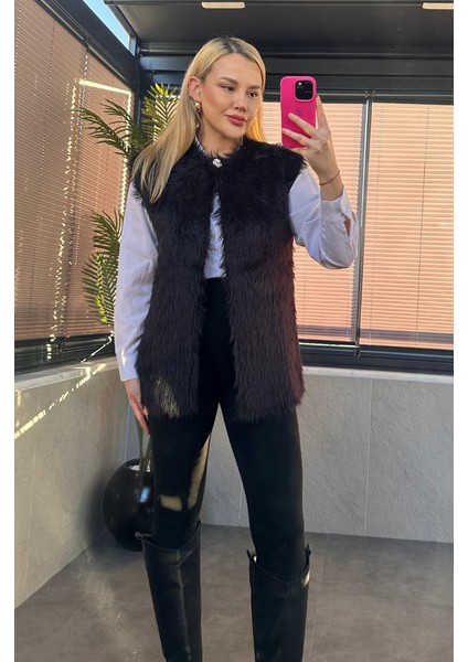 Tek Düğmeli Sakallı Siyah Yelek modelleri