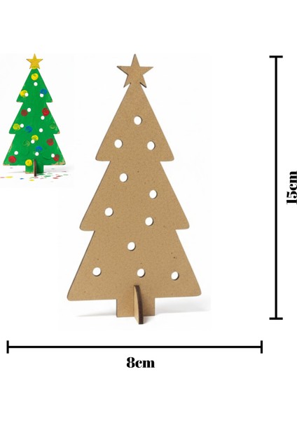Ahşap Christmas Çam Ağacı Tasarım Kiti – Boyama & Süsleme Etkinliği modelleri