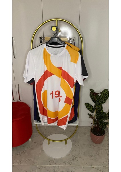 Mikro Kumaş Beyaz Sarı-Kırmızı Tasarım Tişört fırsatları