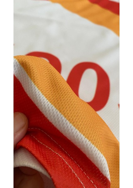 Mikro Kumaş Beyaz Sarı-Kırmızı Tasarım Tişört indirimleri