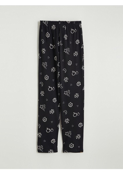 Yeni Sezon Bisiklet Yaka Kız Çocuk Pijama Takım