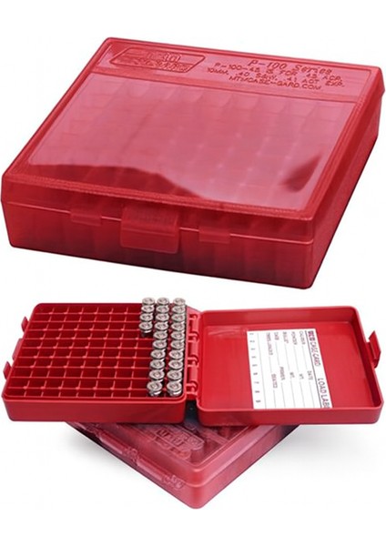 P-100 Tabanca Fişek Kutusu (Saydam Kırmızı)