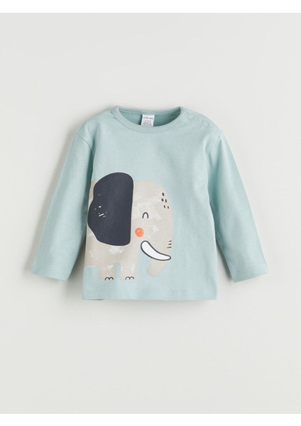 Yeni Sezon Bisiklet Yaka Baskılı Erkek Bebek Pijama Takımı 2'li fiyatları