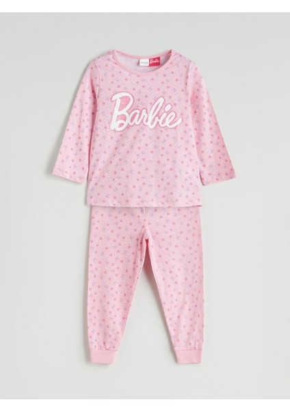 Barbie Baskılı Kız Çocuk Pijama Takım