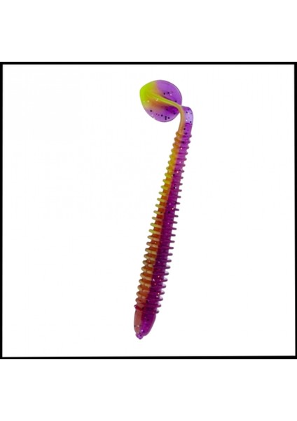 Uyguna-Yakala 4,2g 105MM- Silikon Kurt Yem -Turna/levrek Silikonu - Mor/yeşil Karides KOKULU -YEM.776