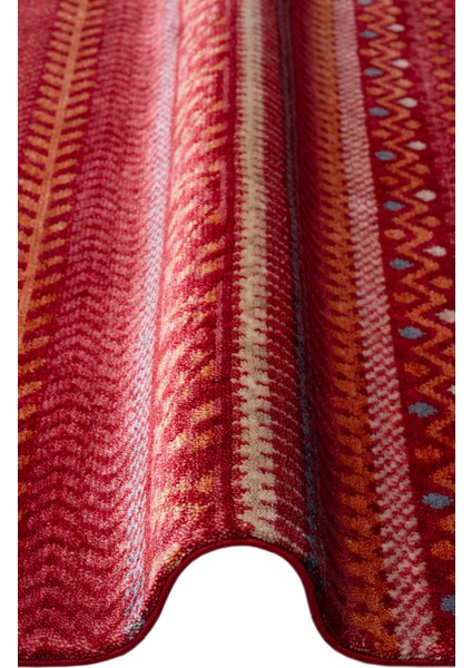 Milas 19 Red Multy Uşaklı Kadınların Yoğun El Emeği ile Dokuduğu %100 Doğal Tencel Tezgah Halısı modelleri