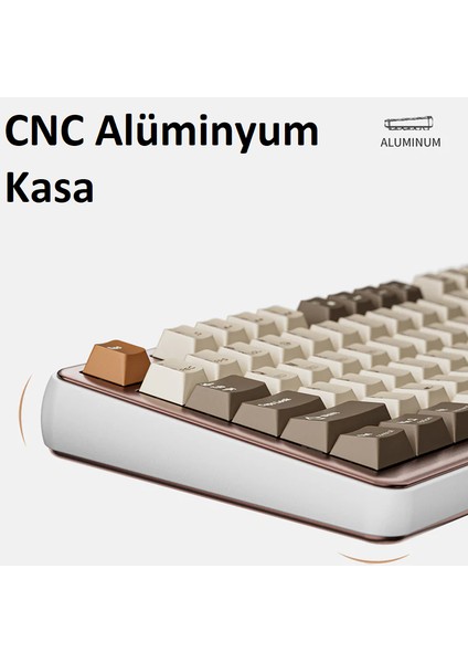 AC100 Max Mekanik Klavye,alüminyum Gasket Tasarım Tft Ekranlı Hot-Swap Rgb- 4000 Mah indirimleri