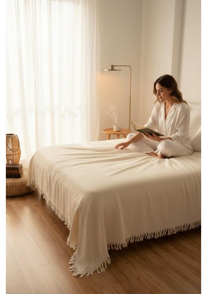 4 Kat Müslin Tek Kişilik Pike, Tv Battaniyesi, Koltuk Şalı ve Yatak Örtüsü Pamuklu fırsatları