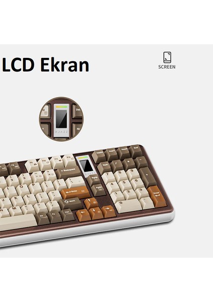 AC100 Max Mekanik Klavye,alüminyum Gasket Tasarım Tft Ekranlı Hot-Swap Rgb- 4000 Mah