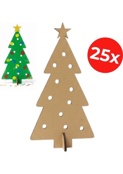 Ahşap Yılbaşı Ağacı Proje Seti – Anaokulu Etkinliği