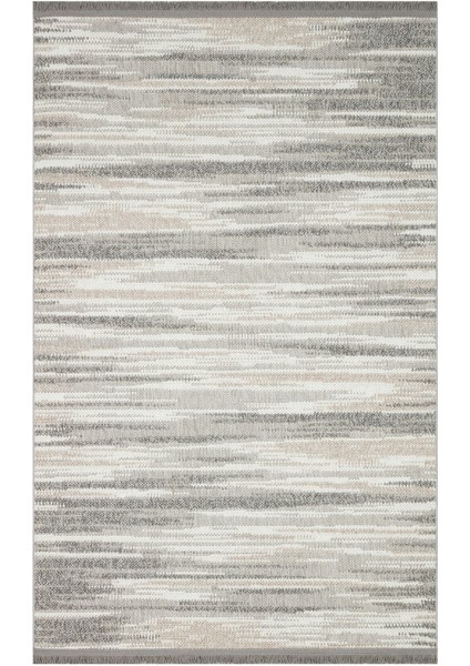 Ohrid 01 Grey White Bukle Dokuma Yapısında Hav Toz Vermeyen Yumuşak Koridor, Salon, Mutfak Halısı