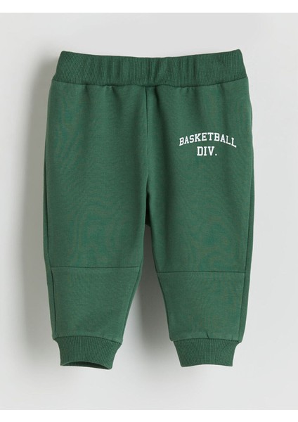 Yeni Sezon Bisiklet Yaka Baskılı Erkek Bebek Sweatshirt ve Eşofman Alt 2'li modelleri