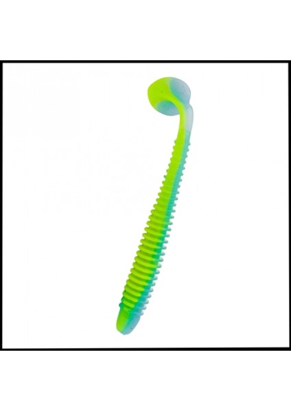 Uyguna-Yakala 4,2g 105MM- Silikon Kurt Yem -Turna/levrek Silikonu - Mavi/yeşil Karides KOKULU -YEM.769