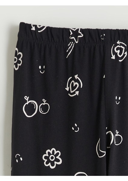 Yeni Sezon Bisiklet Yaka Kız Çocuk Pijama Takım