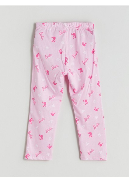 Hilfa Yeni Sezon Barbie Baskılı Gömlek Yaka Kız Çocuk Pijama Takımı