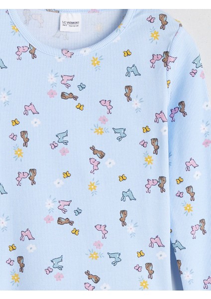 Artı Yeni Sezon Bisiklet Yaka Kız Çocuk Pijama Takım