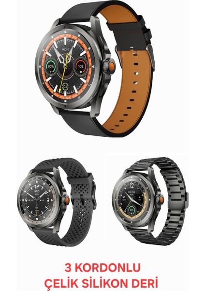 Kalobee Sk 44 Amoled Ekran 3 Kordonlu Akıllı Saat fiyatları