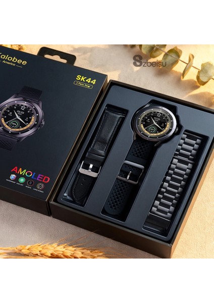 Kalobee Sk 44 Amoled Ekran 3 Kordonlu Akıllı Saat