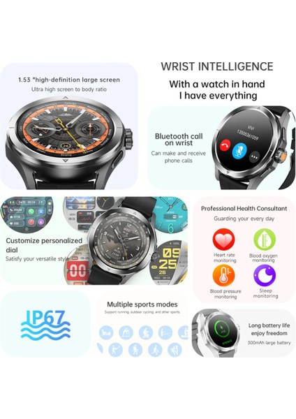 Kalobee Sk 44 Amoled Ekran 3 Kordonlu Akıllı Saat