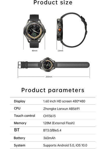 Kalobee Sk 44 Amoled Ekran 3 Kordonlu Akıllı Saat