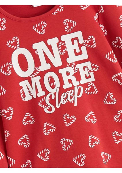 Özmarka Yeni Sezon Bisiklet Yaka Baskılı Kız Çocuk Pijama Takımı modelleri