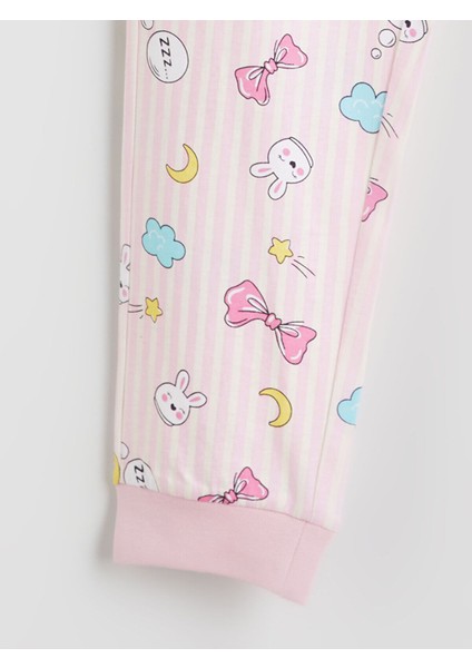 Özmarka Yeni Sezon Bisiklet Yaka Kız Çocuk Pijama Takımı