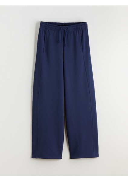 Yeni Sezon Beli Lastikli Geniş Paça Kadın Eşofman Altı