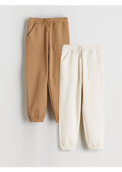 Yeni Sezon Beli Lastikli Erkek Çocuk Jogger Eşofman Altı 2'li