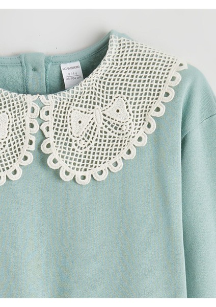 Yeni Sezon Bebe Yaka Kız Çocuk Sweatshirt ve Tayt fırsatları