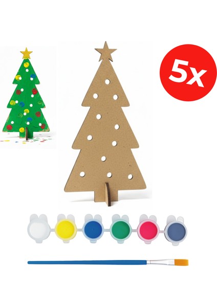 Ahşap Yılbaşı Ağacı Model Kiti – Okul Öncesi Tasarım Aktivitesi