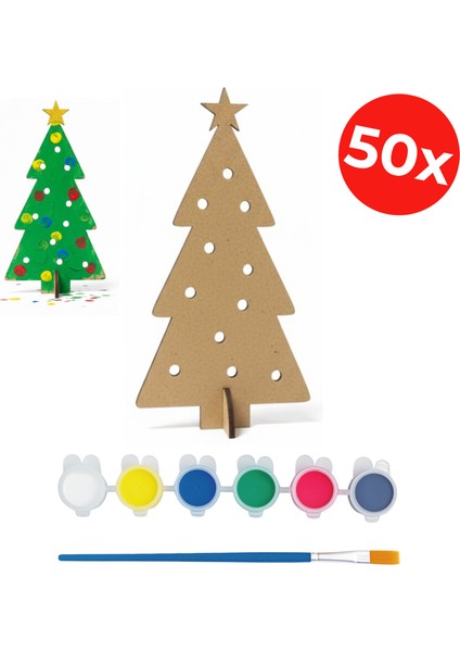 Ahşap Yılbaşı Ağacı Maket Tasarım Seti – Montessori Uyumlu