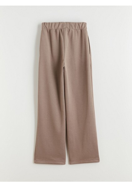 Yeni Sezon Beli Lastikli Geniş Paça Kadın Eşofman Altı