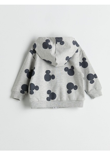 Yeni Sezon Kapüşonlu Mickey Mouse Baskılı Erkek Bebek 3'lü Takım indirimleri