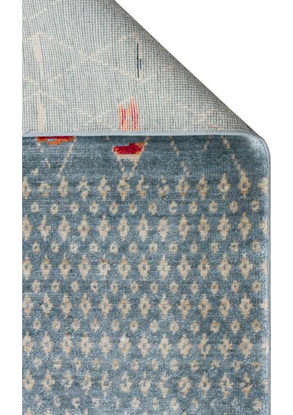 Milas 15 Aqua Multy Uşaklı Kadınların Yoğun El Emeği ile Dokuduğu %100 Doğal Tencel Tezgah Halısı fiyatları