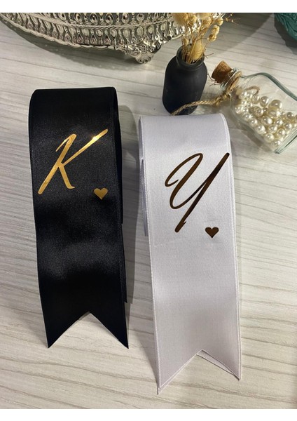 Gelin Damat Düğün Nişan Harfli Kalpli Takı Kurdelesi fiyatları