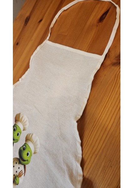 Middles&Niddles Collection Şef Temalı Kanvas Ham Bez Mutfak Önlüğü – 84×50 cm – Çocuk & Yetişkin Uyumlu modelleri
