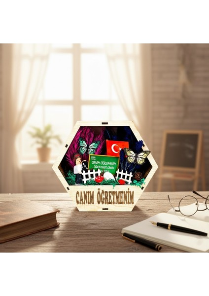 Altıgen Saksı Teraryum - Öğretmenler Günü Hediyesi fırsatları