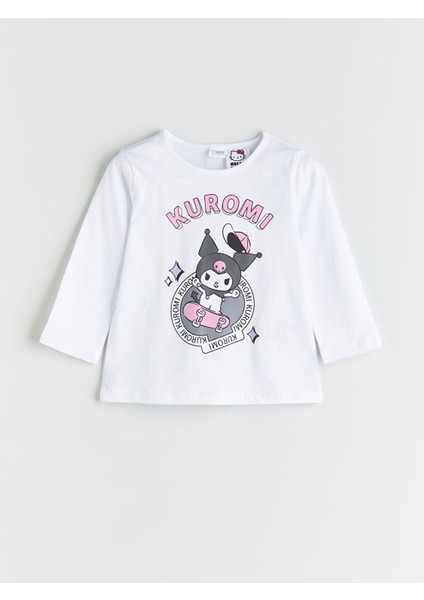 Peak Yeni Sezon Bisiklet Yaka Kuromi Baskılı Kız Çocuk Pijama Takımı