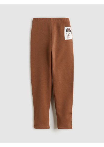 Bisiklet Yaka Minnie Mouse Baskılı Kız Çocuk Sweatshirt ve Tayt indirimleri