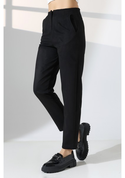 Kadın Pensli Süet Pantolon/havuç Paça Yumuşak Dokulu Pantolon fırsatları